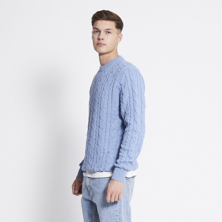 Cable-knit sweater "Tage" Dull Navy